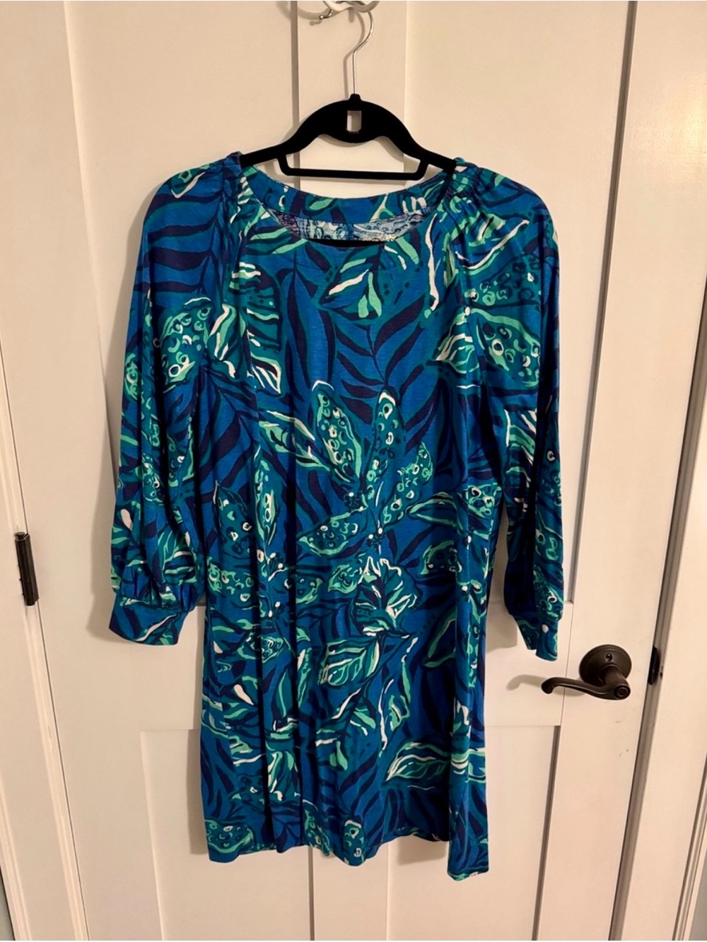 Lilly Pulitzer Blue Tropical Print Women’s Dress size medium